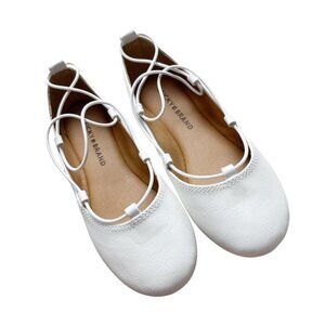 Lucky Brand Eviee Girls White Flats Size 11.5 M